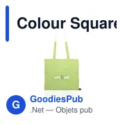 Sac cabas personnalisable en coton recyclé avec logo - Colour Square Bag GRS - Miniature 6