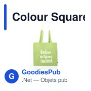 Sac cabas personnalisable en coton recyclé avec logo - Colour Square Bag GRS - Miniature 7