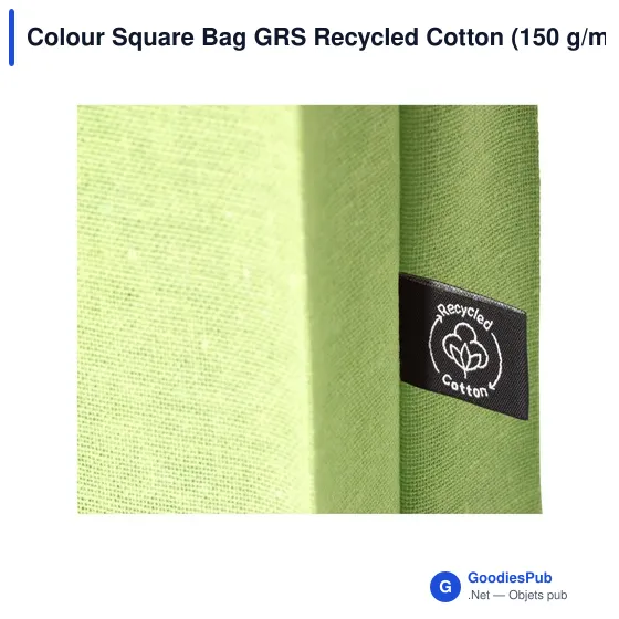 Sac cabas personnalisable en coton recyclé avec logo - Colour Square Bag GRS - Image 9