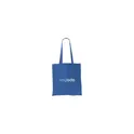 Variante bleu - Sac cabas personnalisable en coton recyclé avec logo - Colour Square Bag GRS