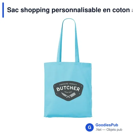 Sac shopping personnalisable en coton avec logo - Colour Square Bag
