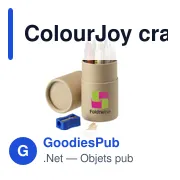 Crayons de couleur personnalisables ColourJoy avec logo - Miniature 2