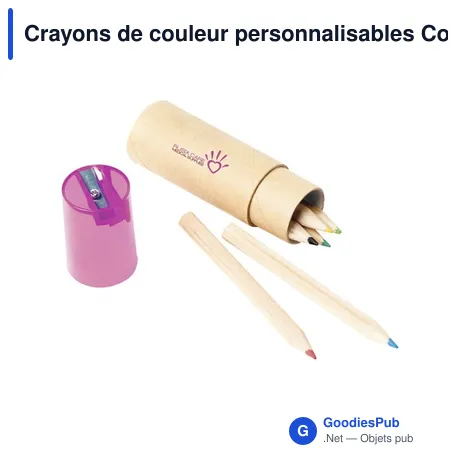 Crayons de couleur personnalisables ColourTube avec logo