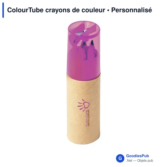 Crayons de couleur personnalisables ColourTube avec logo - Image 2