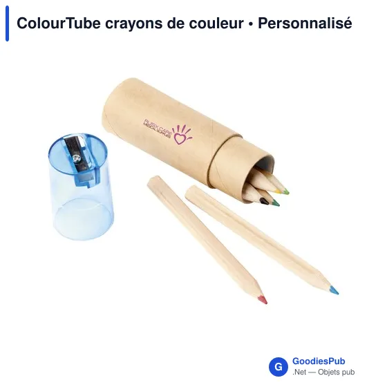 Crayons de couleur personnalisables ColourTube avec logo - Image 3
