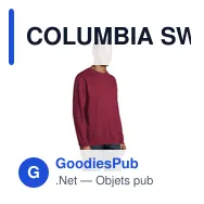 COLUMBIA SWEAT-SHIRT UNISEX - Miniature 5