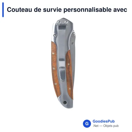 Couteau de survie personnalisable avec logo - Columbus