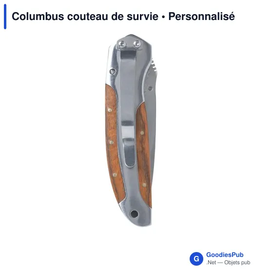 Couteau de survie personnalisable avec logo - Columbus - Image 1