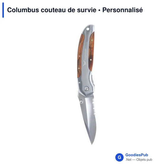 Couteau de survie personnalisable avec logo - Columbus - Image 3