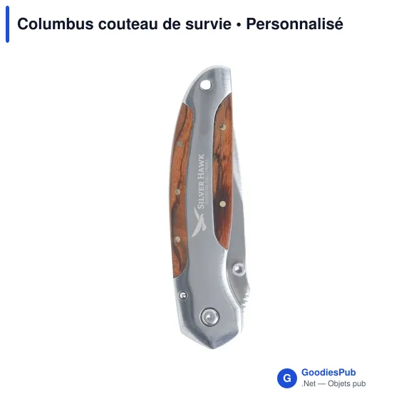 Couteau de survie personnalisable avec logo - Columbus - Image 4
