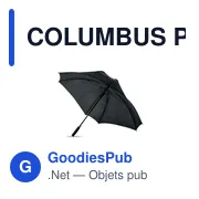 COLUMBUS Parapluie carré tempête 27" - Miniature 1