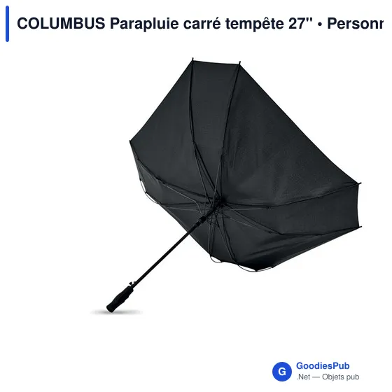 COLUMBUS Parapluie carré tempête 27" - Image 4