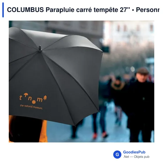 COLUMBUS Parapluie carré tempête 27" - Image 5