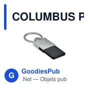 COLUMBUS Porte-clés PU et métal - Miniature 1