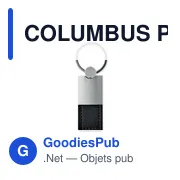 COLUMBUS Porte-clés PU et métal - Miniature 2