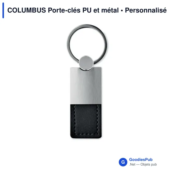 COLUMBUS Porte-clés PU et métal - Image 2