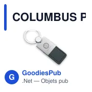 COLUMBUS Porte-clés PU et métal - Miniature 3
