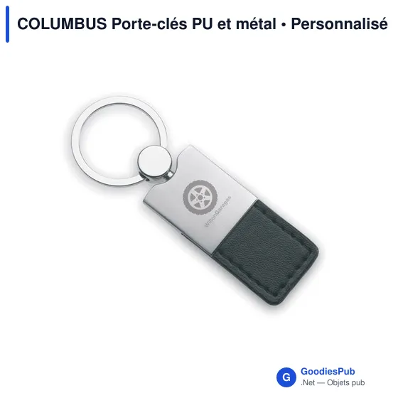 COLUMBUS Porte-clés PU et métal - Image 3