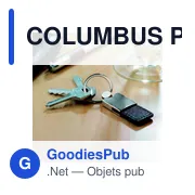 COLUMBUS Porte-clés PU et métal - Miniature 4