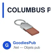 COLUMBUS Porte-clés PU et métal - Miniature 6