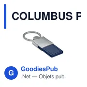 COLUMBUS Porte-clés PU et métal - Miniature 8