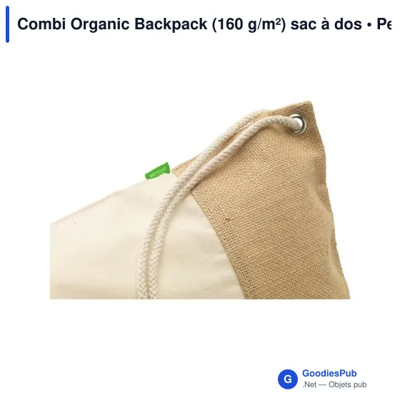 Sac à dos personnalisable Combi Organic Backpack avec logo - Image 1