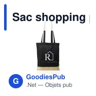 Sac shopping personnalisable Combi Organic Shopper avec logo - Miniature 1