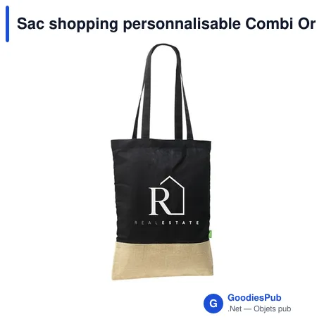 Sac shopping personnalisable Combi Organic Shopper avec logo