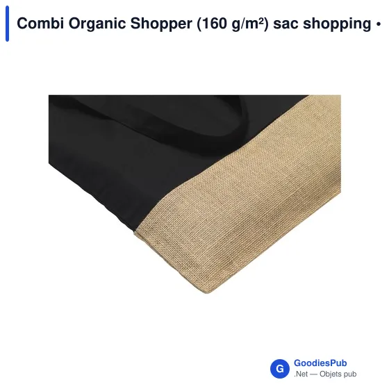 Sac shopping personnalisable Combi Organic Shopper avec logo - Image 2