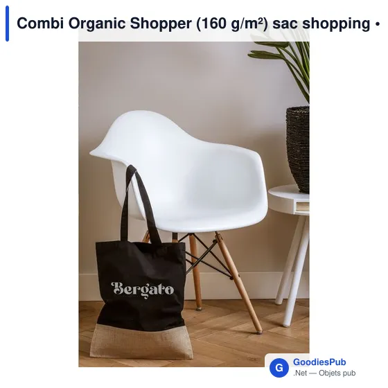 Sac shopping personnalisable Combi Organic Shopper avec logo - Image 4