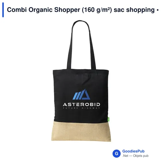 Sac shopping personnalisable Combi Organic Shopper avec logo - Image 5