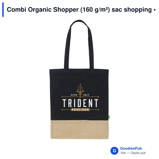 Sac shopping personnalisable Combi Organic Shopper avec logo - Image 6