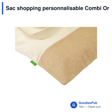 Sac shopping personnalisable Combi Organic Shopper avec logo