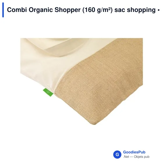 Sac shopping personnalisable Combi Organic Shopper avec logo - Image 1