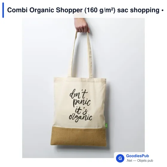 Sac shopping personnalisable Combi Organic Shopper avec logo - Image 3