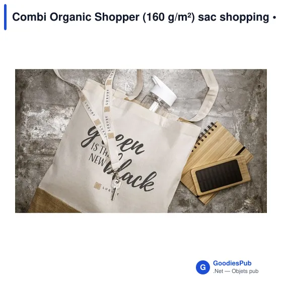 Sac shopping personnalisable Combi Organic Shopper avec logo - Image 4