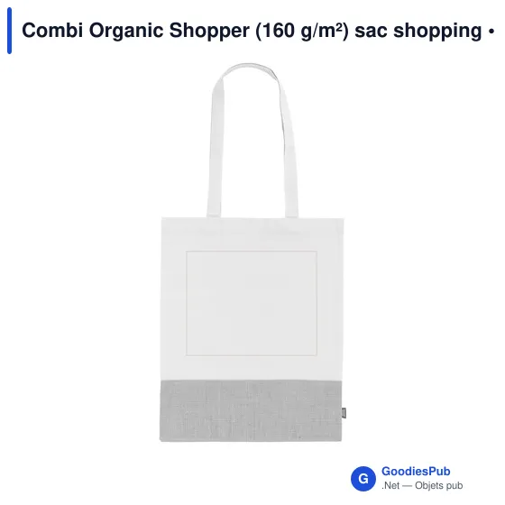Sac shopping personnalisable Combi Organic Shopper avec logo - Image 5