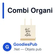 Sac shopping personnalisable Combi Organic Shopper avec logo - Miniature 7