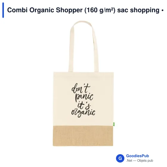 Sac shopping personnalisable Combi Organic Shopper avec logo - Image 7