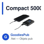Powerbank compact personnalisable avec logo - Compact 5000 RCS - Miniature 1