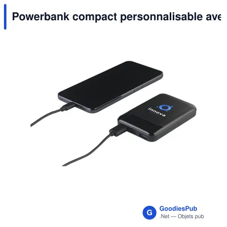 Powerbank compact personnalisable avec logo - Compact 5000 RCS