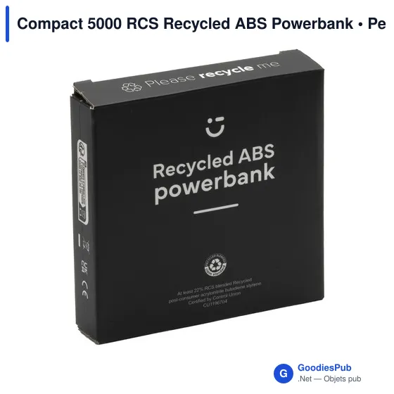 Powerbank compact personnalisable avec logo - Compact 5000 RCS - Image 3