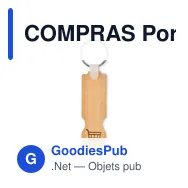 COMPRAS Porte-clés jeton en bambou - Miniature 3