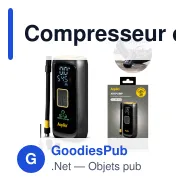 Compresseur d'air portable personnalisable avec logo - Aqiila Airbird C4 - Miniature 1