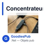 Concentrateur USB et USB-C personnalisable avec logo - Gerard - Miniature 2
