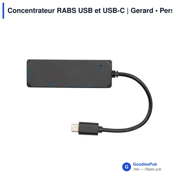 Concentrateur USB et USB-C personnalisable avec logo - Gerard - Image 4