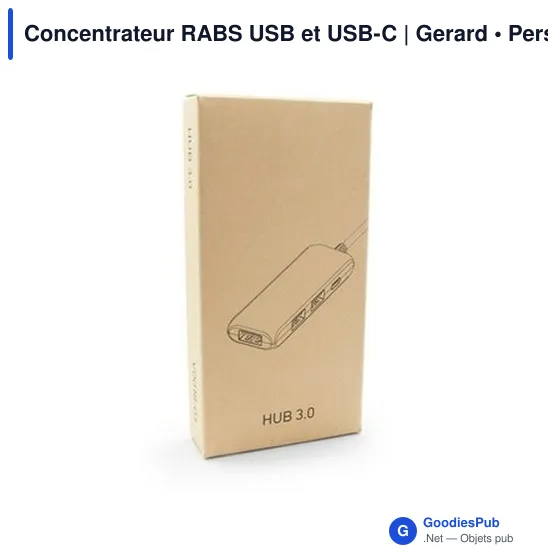 Concentrateur USB et USB-C personnalisable avec logo - Gerard - Image 5
