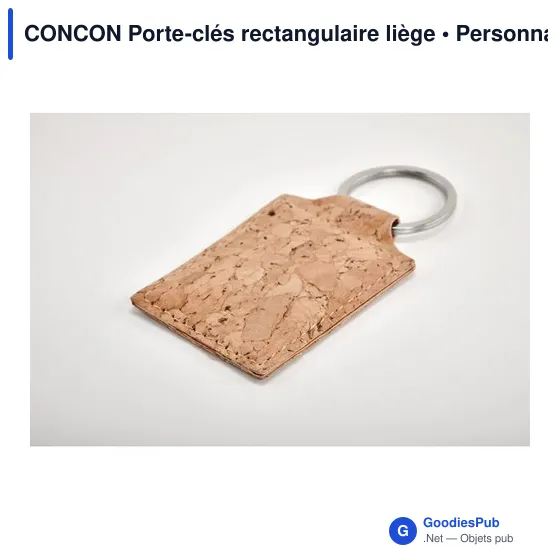 CONCON Porte-clés rectangulaire liège - Image 4