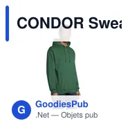 CONDOR Sweat Unisex Capuche - Miniature 3