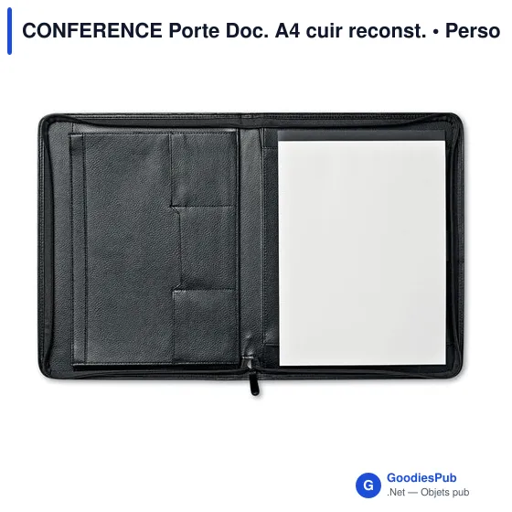 CONFERENCE Porte Doc. A4 cuir reconst. - Image 4